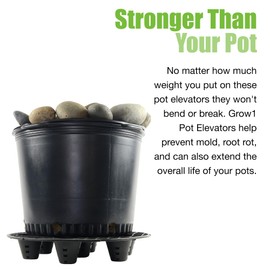 Grow1 16-Inch Pot Elevators for Plants (6-Pack)