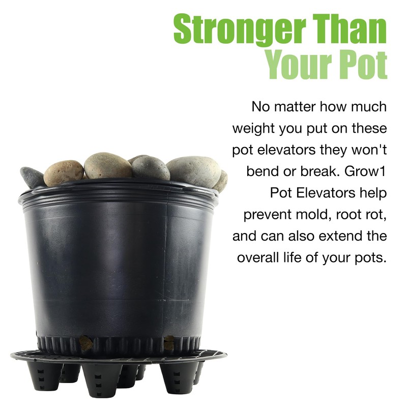Grow1 16-Inch Pot Elevators for Plants (6-Pack)