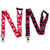 20mm Love Heart Neck Lanyard with Safety Breakaway (Black with
