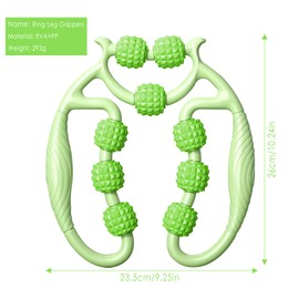 Taozoey Massage Roller, Massage Roller, Leg Massager, Cellulite Deep Tissue Massage Arm, Massage Roller with Handle Leg, Massage Roller (White + Pink + B)