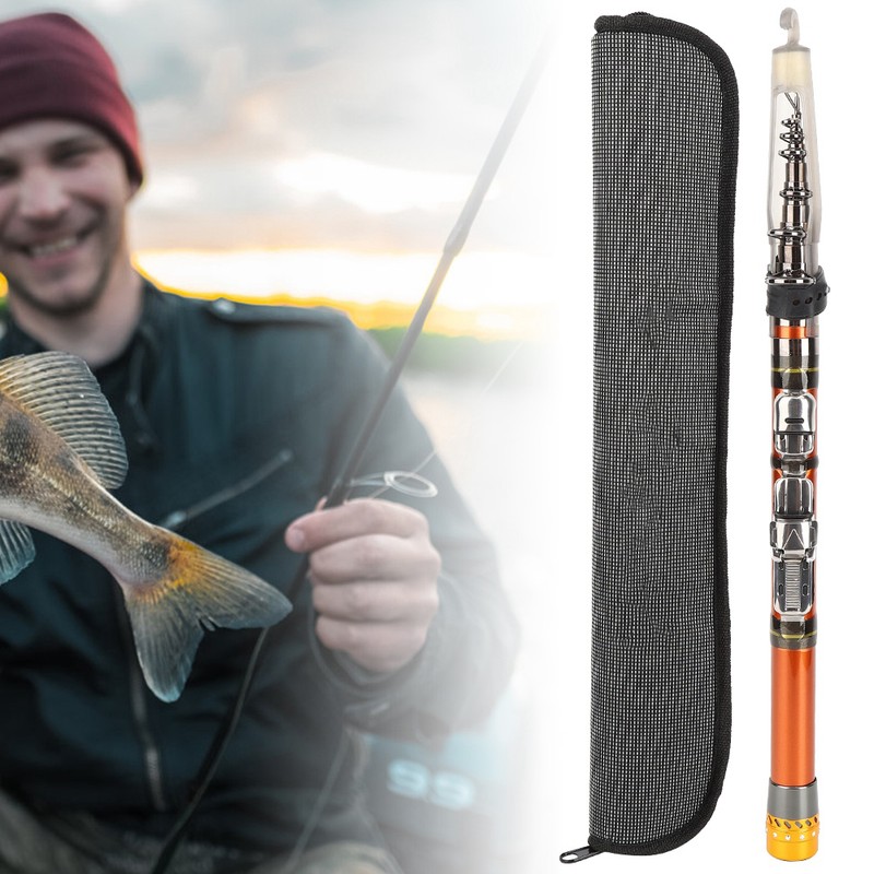 Carbon Fiber Hard Adjustable Mini Pocket Fishing Pole Mini Ultrashort