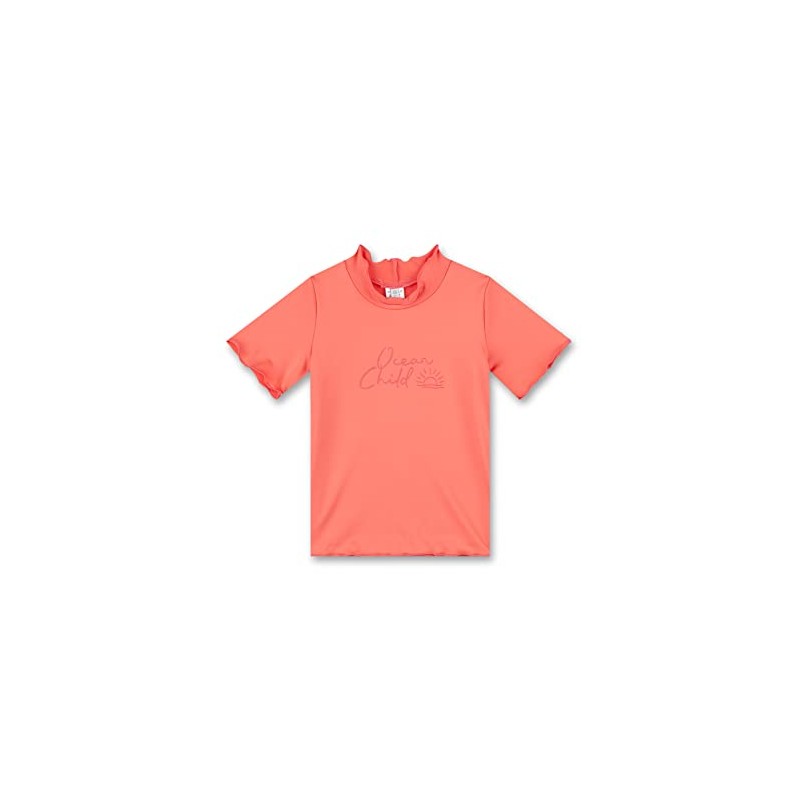 Sanetta Girls Rash Guard Shirt, Cayenne