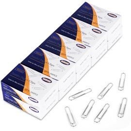 DANRONG Nonskid Jumbo Paper Clips, 1000 PCS (2 Inch) Large Paperclips Silver Clips for Paperwork Ideal for Home, School and Office Use (Silver, 2 in)