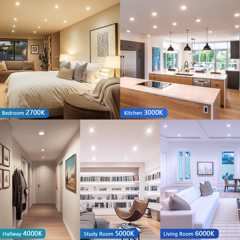 LVWIT 6 inch LED Recessed Lighting, Slim Can Lights with