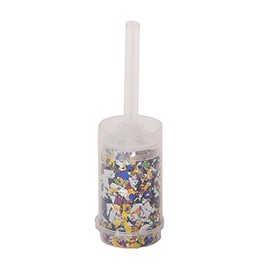 Multicolor Foil Confetti Push Popper - 1 Pc. - Perfect for Birthdays, Graduations, Gender Reveals, New Year, Surprises & More