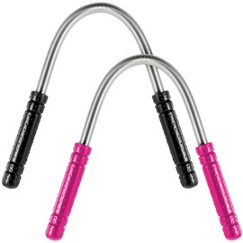 2 Pieces Facial Hair Remover Spring Eyebrow Face Epilator Threading Tool Remove Hair from Upper Lip, Chin, Cheeks and Neck for Women Girls or Men (Black, Rose Red)