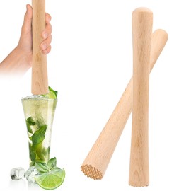 Fermentation Masher, Pack of 2 Wooden Herb Masher, Wooden Traditional Potato Masher, 31 x 3 cm Hand Tamper, Wooden Pestle Sauerkraut Masher Hand Masher Pestle