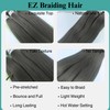Gray Braiding Hair Pre stretched Hypoallergenic Braiding Hair Extensions