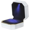 AVESON Luxury Ring Box, Square Velvet Ring Holder Case Jewellery
