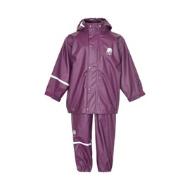 Celavi Girls Two Piece Rain Suit in Many Colours Rain Jacket - Rainsuit. Dark Purple (Blackberry Wine 666)