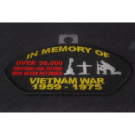 Ivamis In Memory Of Vietnam Cap Patch- 5x2.75 inch - P2717