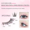 EMEDA DIY Eyelash Extensions, Mix 11-14 mm, 70 Pieces, Cluster