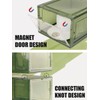 SCAVATA 6 Pack Hat Organizer Box, Stackable Clear Baseball Caps