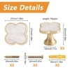 MOROBOR 6 Pcs Four-Leaf Clover Cabinet Knobs Creative Bling Zinc