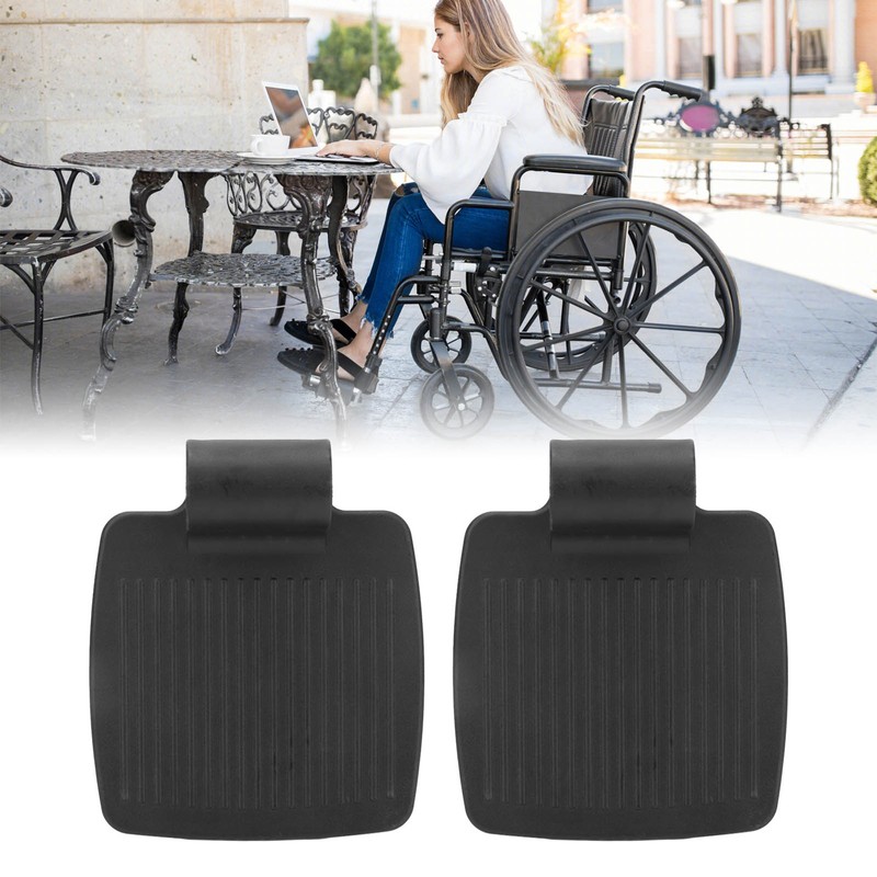 2pcs Wheelchair Footrests Professional Plastic Replacement Wheelchair Footplate Pedal Accessory