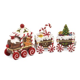 Sonia Jewels Candy Cane Train Trinket Box 5.75"