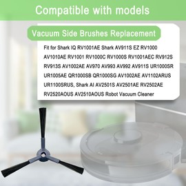 Vacuum Side Brushes Replacement for Shark IQ R101AE RV1001AE AV912S AV911S AV1010AE RV1000 AV970 AV993 AV1002AE Shark AI AV2501S AV2501AE RV2610WD RV2610WA RV2502AE Robot Vacuum Cleaner