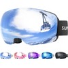 Adults Ski Goggles Snow Goggles (black frame/silver lens(vlt 12%))