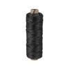 sourcing map Twisted Mason Line Nylon Twine String Cord Black