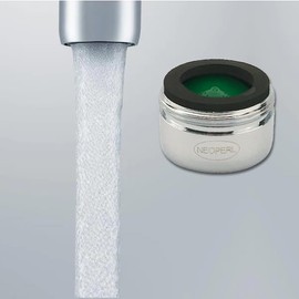 Neoperl Home Faucet Aerator Water-Saving Regular Soft Flow # 705654 Aerated Stream Dual Thread Housing/Washer/Insert WaterSense (Green 1.5 GPM, Male)