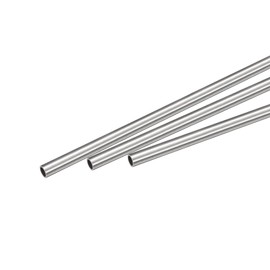sourcing map 304 Stainless Steel Capillary Tube, OD 4.5mm x 0.2mm Wall Thick 250mm Length Metal Tubing for Industry Machinery, 3Pcs