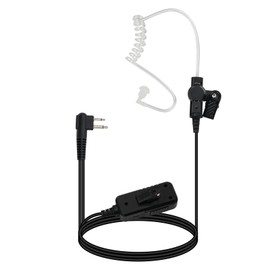 Retevis AI Active Walkie Talkie Noise Cancelling Headset, Covert Acoustic Tube Headset, Dual Mic 2 Pin Radio Earpiece Compatible with Motorola CP040 CP140 CP88 CP1200 GP300 GP2000 HYT-TC500 (1 Pcs)