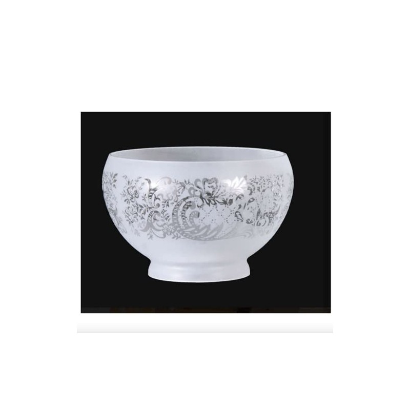 Satin Etched Glass Replacement Shade with 4 Inch Fitter