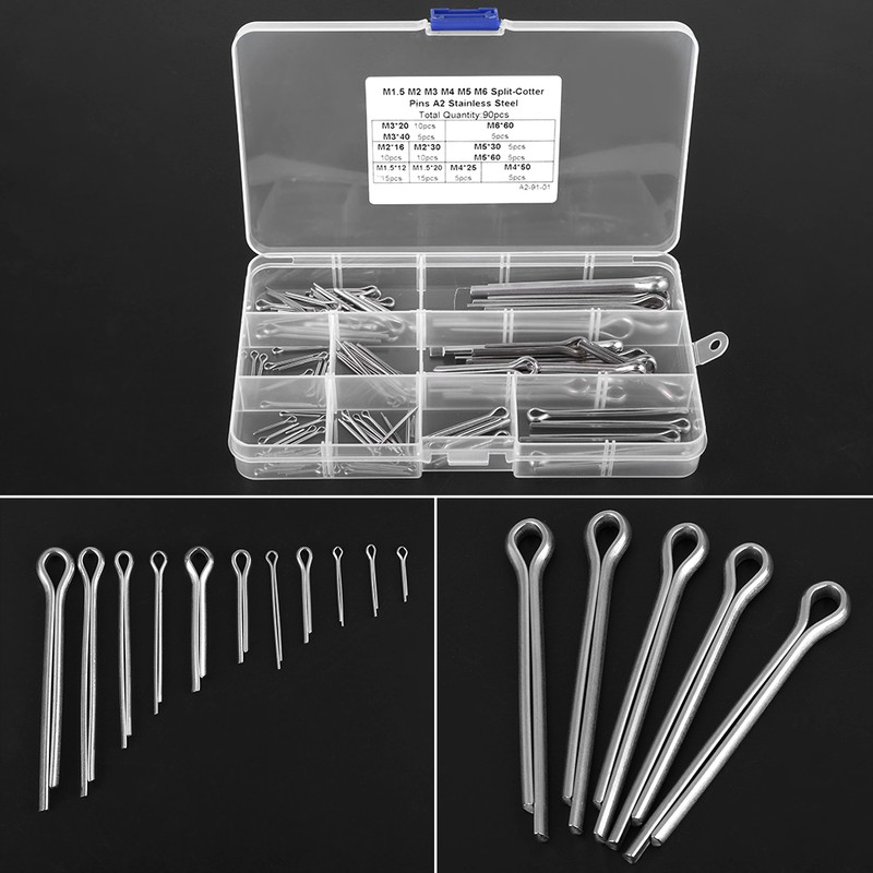 90pcs 11 Kinds M1.5 M2 M3 M4 M5 M6 Split