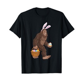 New Easter Bigfoot Bunny In A Basket Is Funny Easter T-Shirt