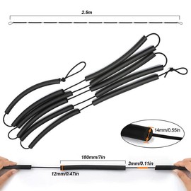 High Jump Training Equipment, 8FT High Jump Bungee Cord, High Jump Bungee Crossbar, Elastic Foam Crossbar for High Jump Practice in Track Field Stadiums