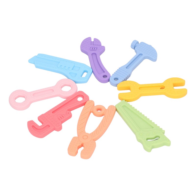 8Pcs Silicone Baby Teether Toys Soothe Babies Sore Gums Soft