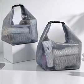 Pool Bag, 2 Spa Bags (1 Large + 1 Small), Spa Bag, Waterproof Bag, Sauna Pouch, Spa Bag, Hot Spring Pouch (Gray)