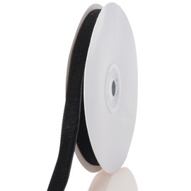 ATRBB Black Velvet Ribbon - 3/8 Inch Width, 10 Yards Per Roll - Classic Elegant Flocked Ribbon for Gift Wrapping, Crafts, and Decorations