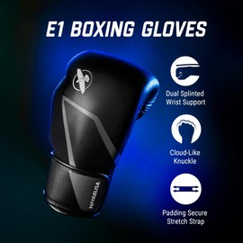 Hayabusa E1 Boxing Gloves for Men and Women - Black/Grey, 16oz