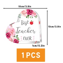 prinfantasy 70th Birthday Gifts for Women Acrylic Plaque Teacher Gifts for Women Men Crystal Engraved Gifts for Teacher Leaving Going Away Retirement Appreciation Gifts for Teacher Coworker GBGY0227