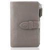 F.ZH Women's Bi-Fold Wallet, Genuine Leather, Large Capacity, Includes Coin