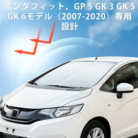 [Custom Car Sun Shade for Fit] PANPHEN Car Front Window Sun Shade for Honda Fit GP5 GK3 GK4 GK5 GK6 Shako Dannet UV UV Protection Heat Protection