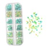 Outanaya Saint Patrick's Day Nail Charms Green Glitter Stickers for