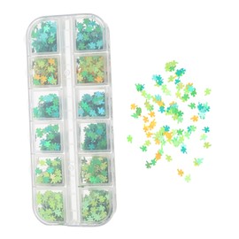 Outanaya Saint Patrick's Day Nail Charms Green Glitter Stickers for Holiday Manicure Easy Application Shamrock Nail Art Decorations for Festive