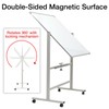 Excello Global Products 36" x 42" Reversible Whiteboard on Wheels