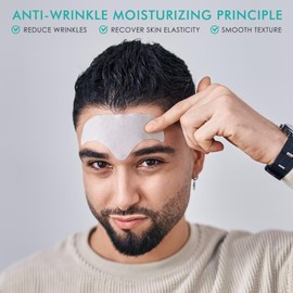 AUSLKA Men's Forehead Wrinkle Patches, Anti-Wrinkle Facial Treatment, Smooth Fine Lines & Wrinkles 24PCS