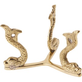 Bard's Brass Egg Stand/Holder, Fish, 2.625" Diameter