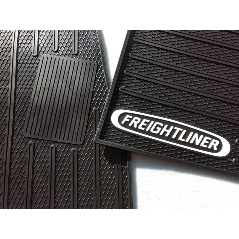 Freightliner Cascadia Rubber All-Weather OEM Floor Mats W/Logo fits 2018-2019