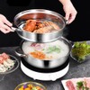 Steamer Pot for Cooking 11 inch Steamer Pot, 2-tier Multipurpose
