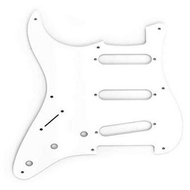 Fender Vintage-Style Pickguard, 57 Stratocaster LH, 8-Hole, White, 3-Ply