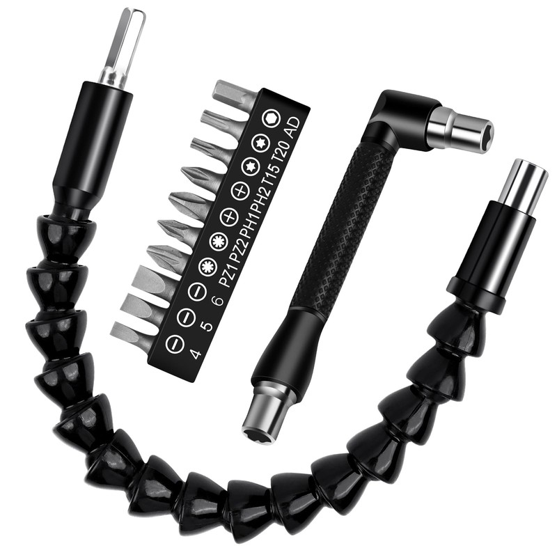 Flexible Drill Bit Extension, 11.6 inch Super Bit Screwdriver Extension