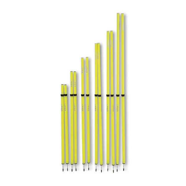 Uber Soccer Adjustable Speed and Agility Training Poles - Yellow