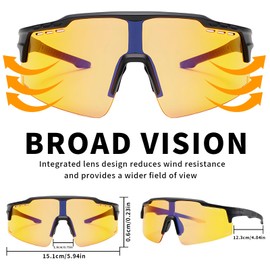 FeiOne 1 Photochromic Sports Sunglasses for Cycling Glasses Men & Women - Fast Glasses with 3S Alternating Tint Ultrasonic 30g Frame UV400 Running Glasses for Cycling / Running