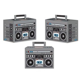 Boom Box Favor Boxes, 4-inch By 5-3/4-inch (1 Count) (3/pkg) Pkg/12