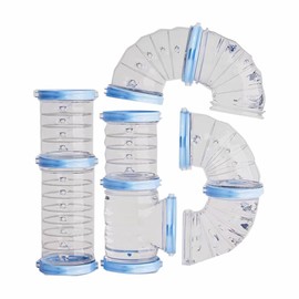 HKYLRAT Hamster Tunnel Tube Toy, 8 Pack Pet DIY House Platform Excercise for Mouse Hamster and Other Small Animals (Blue)
